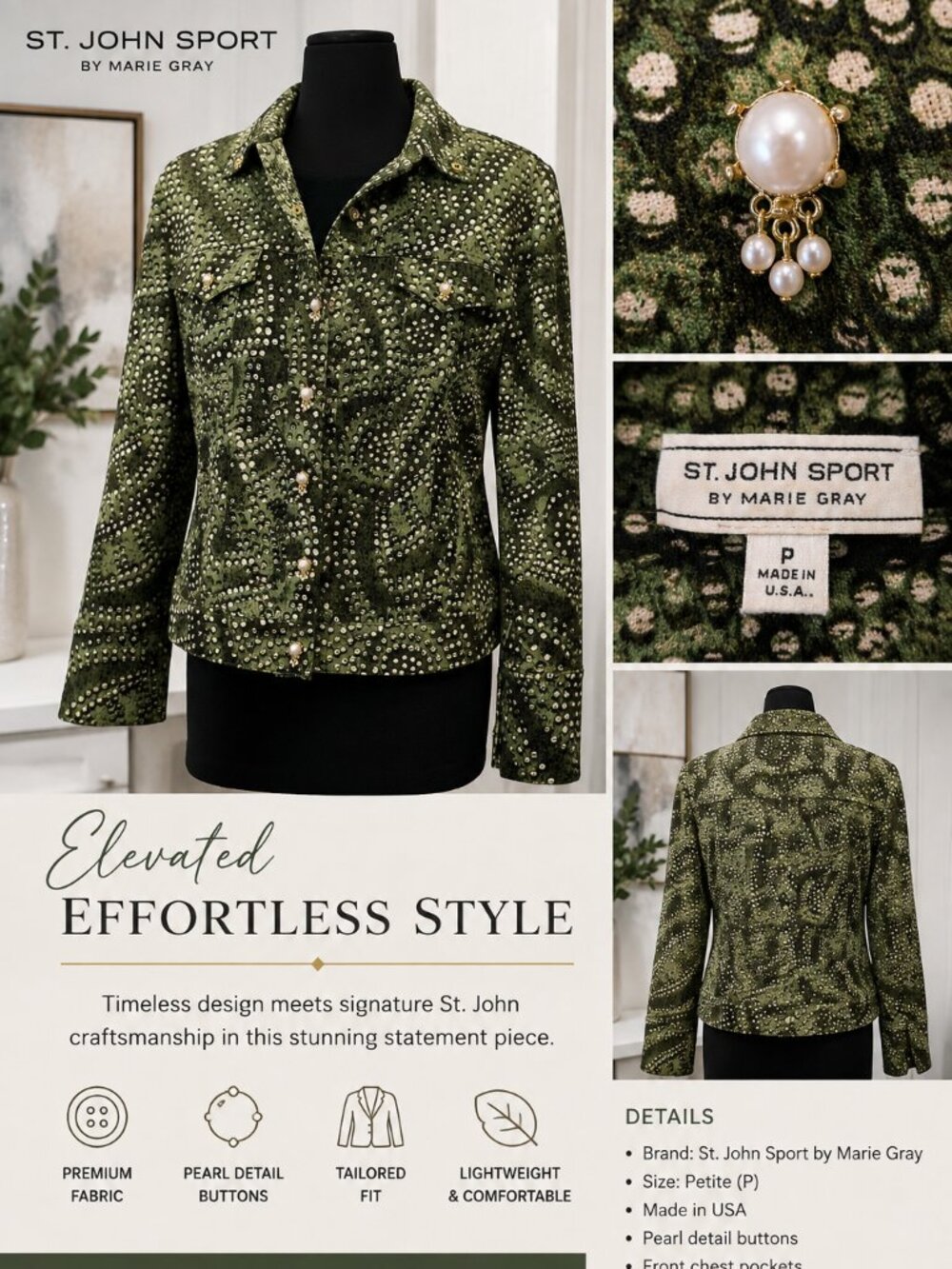 St. John Sport by Marie Gray Petite Jacket